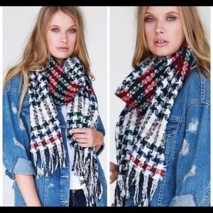 New! Soft Hoods-tooth Fridge Scarf Plaid Style